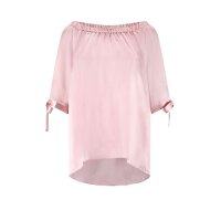 Blouse with silk, rosé