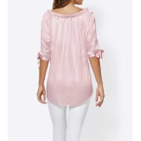 Blouse with silk, rosé