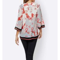 Bluse m. Volants, hummer-bedruckt