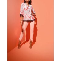 Bluse m. Volants, hummer-bedruckt