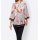 Bluse m. Volants, hummer-bedruckt