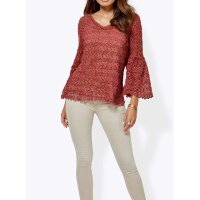 Spitzenbluse + Top, melone