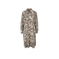 Hemdblusenkleid, champagner-bedruckt