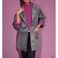 Longjacke in Doubleface-Optik, anthrazit-magenta