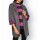 Longjacke in Doubleface-Optik, anthrazit-magenta