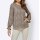 Bluse, beige-schwarz-bedruckt
