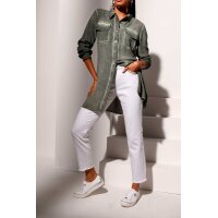 Jeans m. Perlen, weiß