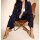 Lyocell-Blazer m. Spitze, marine