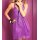 Chiffon-Abendkleid m. Pailletten, lila