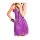 Chiffon-Abendkleid m. Pailletten, lila
