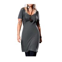 Kleid m. Fransen, grau