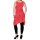 Kleid m. Spitze, rot-weiß