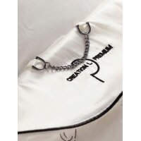 Down jacket with hood, ecru