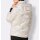 Down jacket with hood, ecru