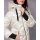 Down jacket with hood, ecru