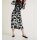 Print dress with belt, black-white