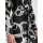 Print dress with belt, black-white