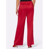 Satin evening trousers, red