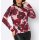 Sweter z nadrukiem kwiatowym, pudrowoczerwony