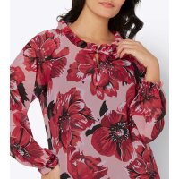 Georgette-Druckbluse, puder-rot
