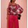 Georgette-Druckbluse, puder-rot