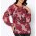 Georgette-Druckbluse, puder-rot
