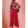Georgette-Druckbluse, puder-rot