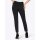 Stretch trousers with decorative slit, black