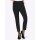 Stretch trousers with decorative slit, black