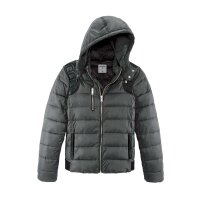 Marken-Steppjacke, grau-schwarz