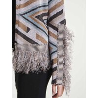 Strickjacke m. Fransen, bunt