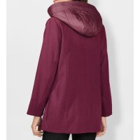 2-in-1-Wolljacke mit Westen-Einsatz, bordeaux