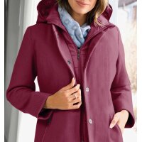 2-in-1-Wolljacke mit Westen-Einsatz, bordeaux