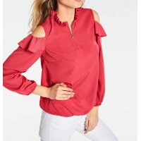 Bluse m. Cut-Outs, koralle