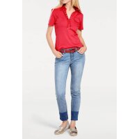 Polo-Shirt m. Schnürung, rot