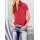 Polo-Shirt m. Schnürung, rot