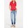 Polo-Shirt m. Schnürung, rot