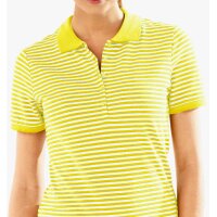Polo shirt, yellow-white