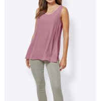 Blouse top with beads, lavender
