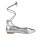 Leather pumps, silver coloured