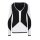 Rib knit sweater, black-white