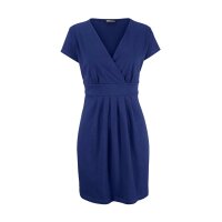 Kleid m. Raffungen, blau