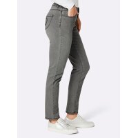 Four pocket style thermal jeans, grey denim