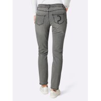 Four pocket style thermal jeans, grey denim
