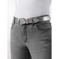 Four pocket style thermal jeans, grey denim