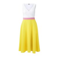 Chiffon dress, yellow-offwhite