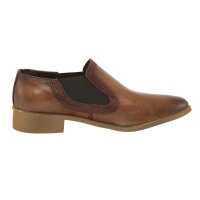 Cowhide bootie, cognac