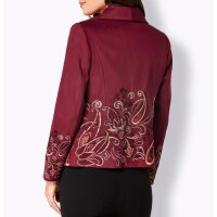 Blazer m. Stickereien, dunkelrot-gemustert
