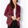 Blazer m. Stickereien, dunkelrot-gemustert