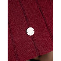 Strickkleid mit Stehkragen, dunkelrot